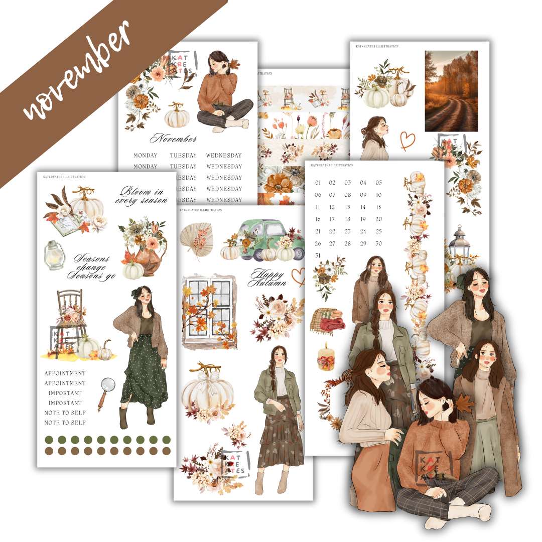 November Monthly Sticker Kit