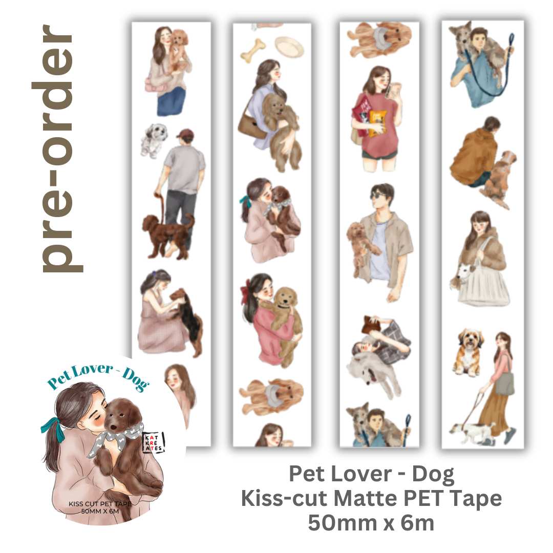 PET LOVER DOGS - Matte Kisscut PET Tape