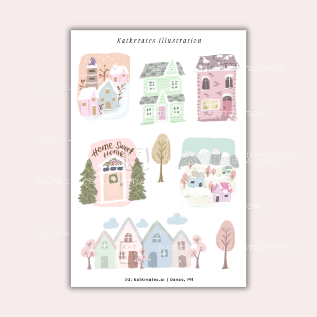 Houses Sticker Sheet