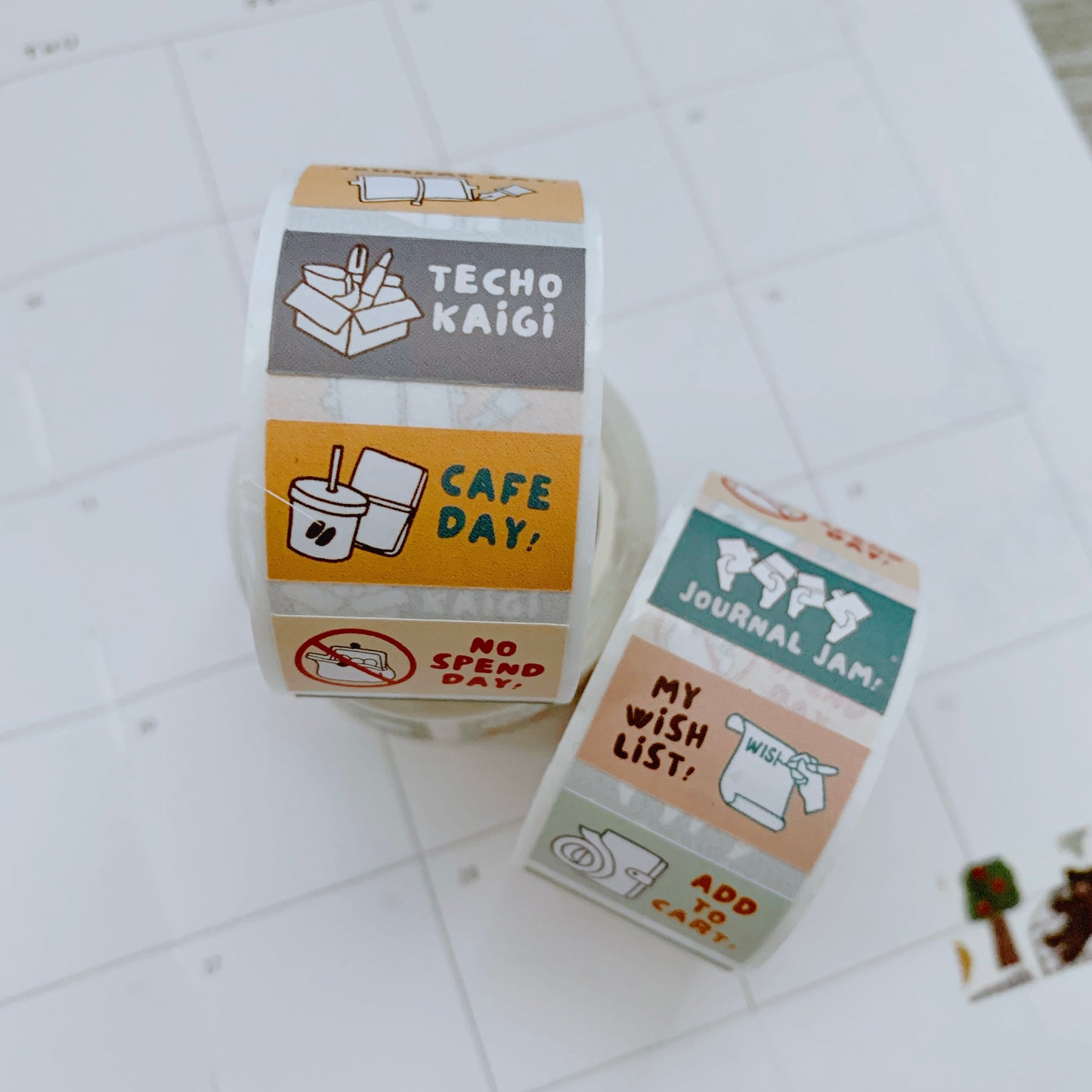 Pen Meet and Cafe Journal Sticker Label Roll