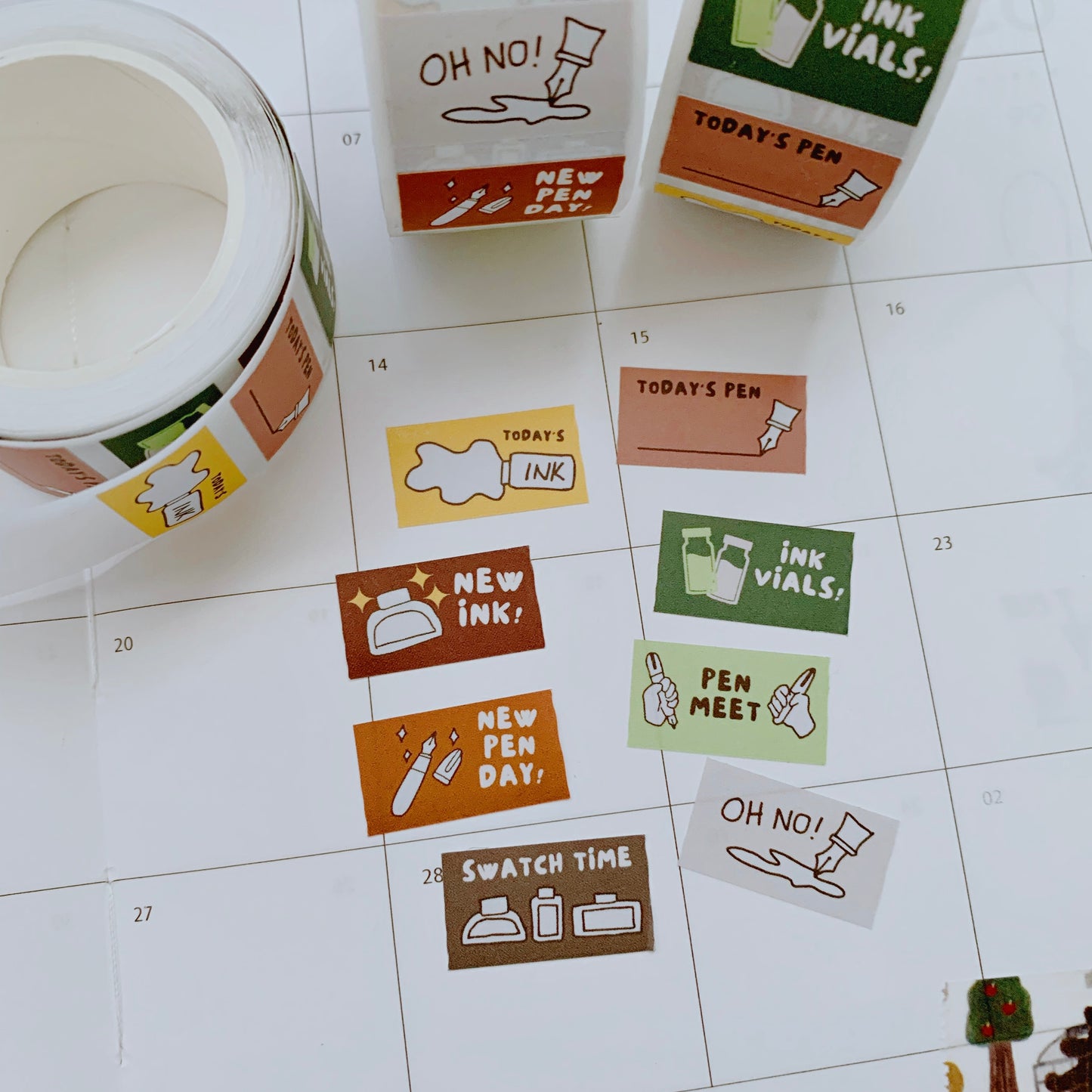 Pen Meet and Cafe Journal Sticker Label Roll