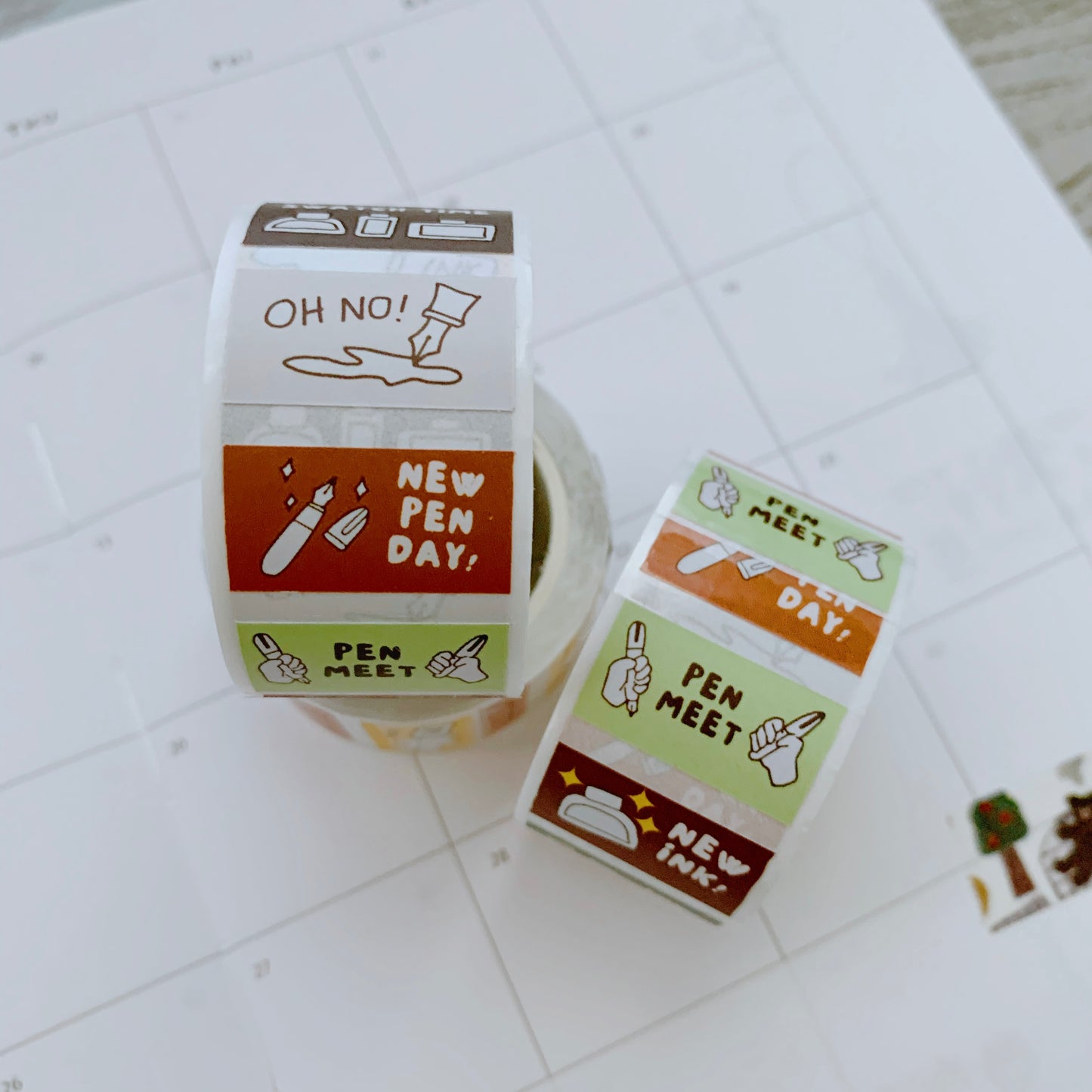 Pen Meet and Cafe Journal Sticker Label Roll