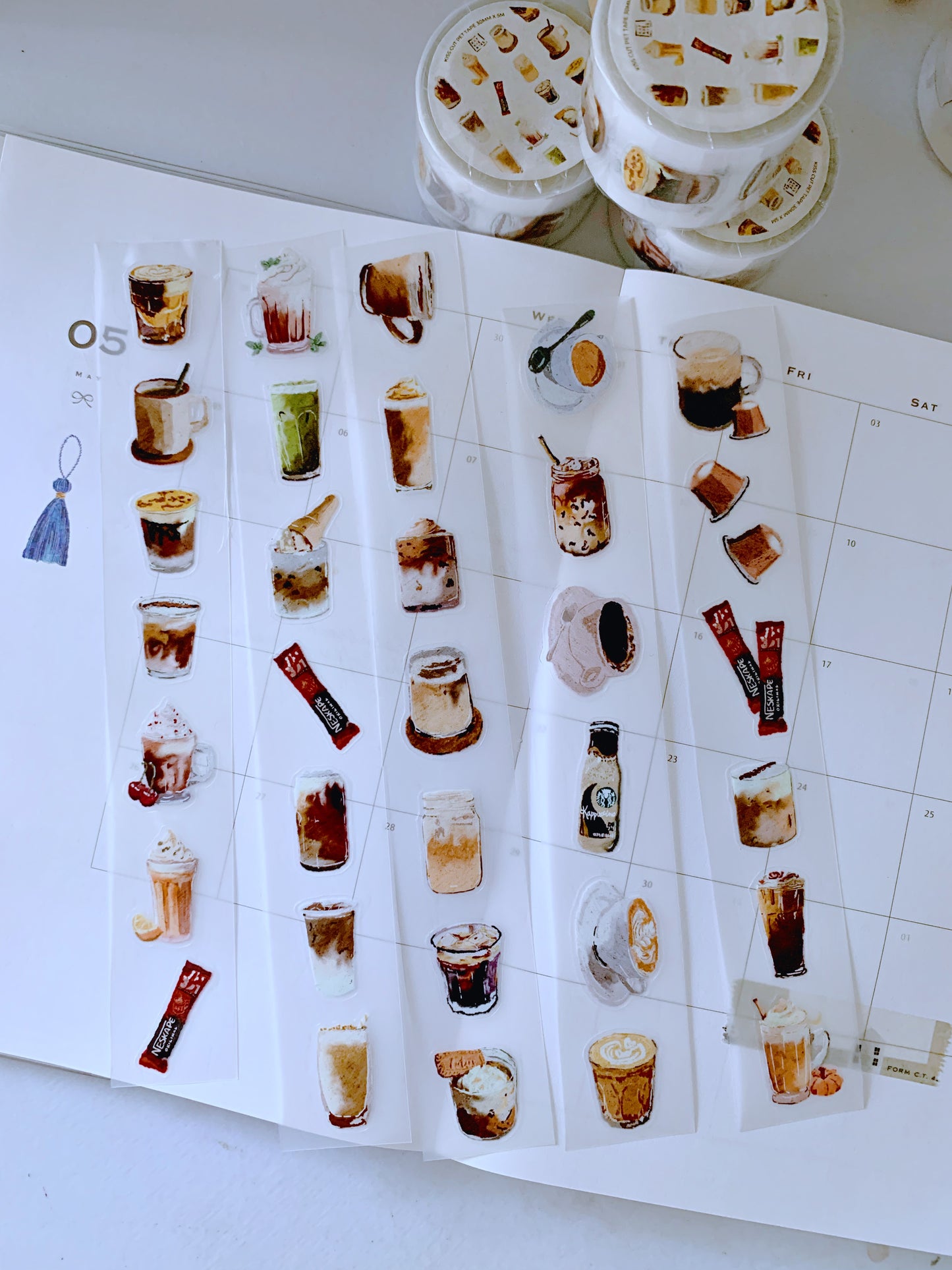 Everything Coffee Kisscut Matte PET Tape
