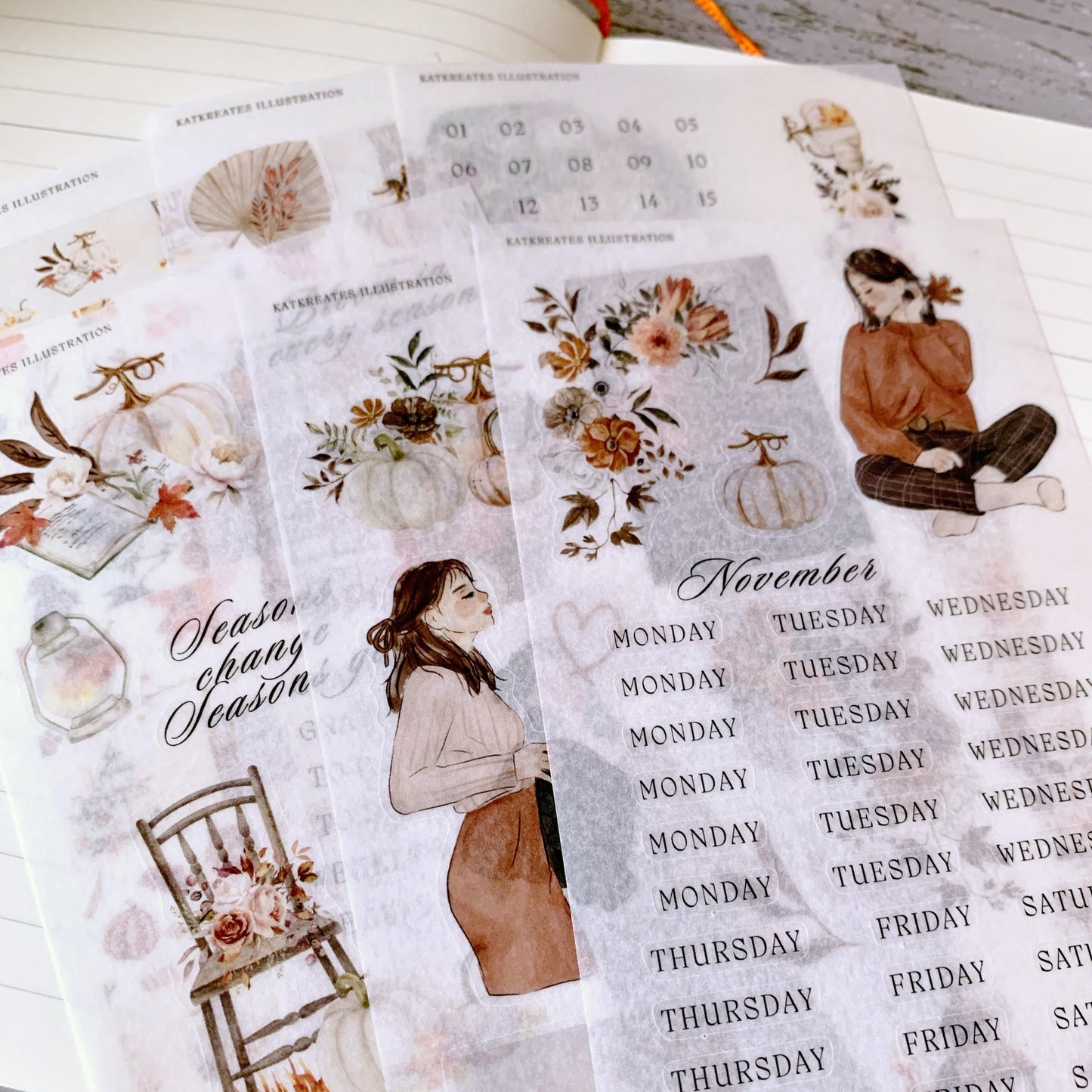 November Monthly Sticker Kit