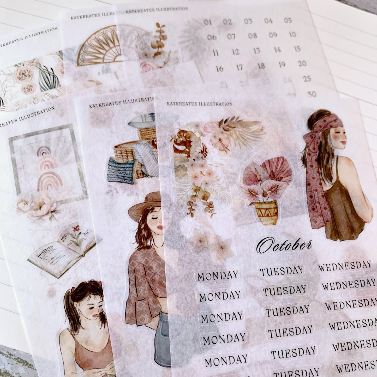 October Monthly Sticker Kit