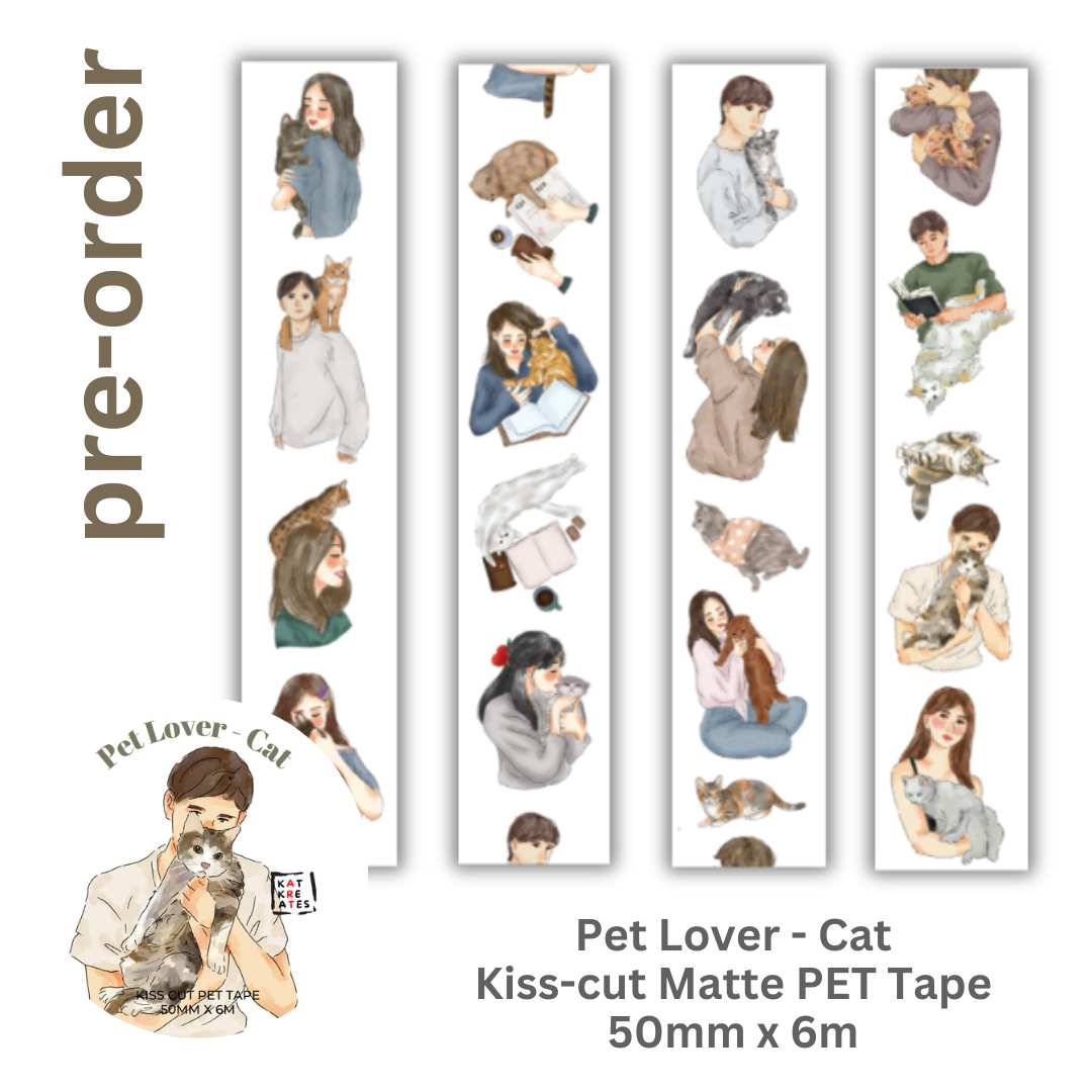 PET LOVER CATS- Matte Kisscut PET Tape