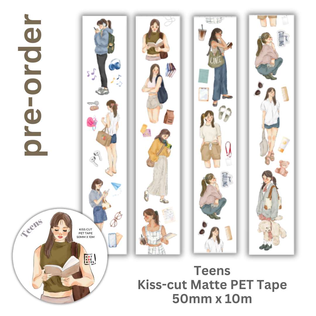 PRE_ORDER Teens Kiss-cut PET tape