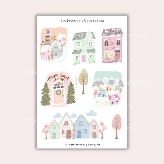 Houses Sticker Sheet
