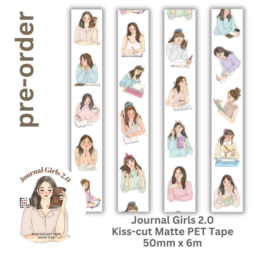 JOURNAL GIRLS 2.0- Matte Kisscut PET Tape