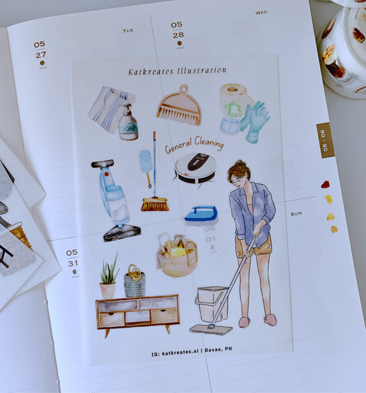 General cleaning Sticker Sheet