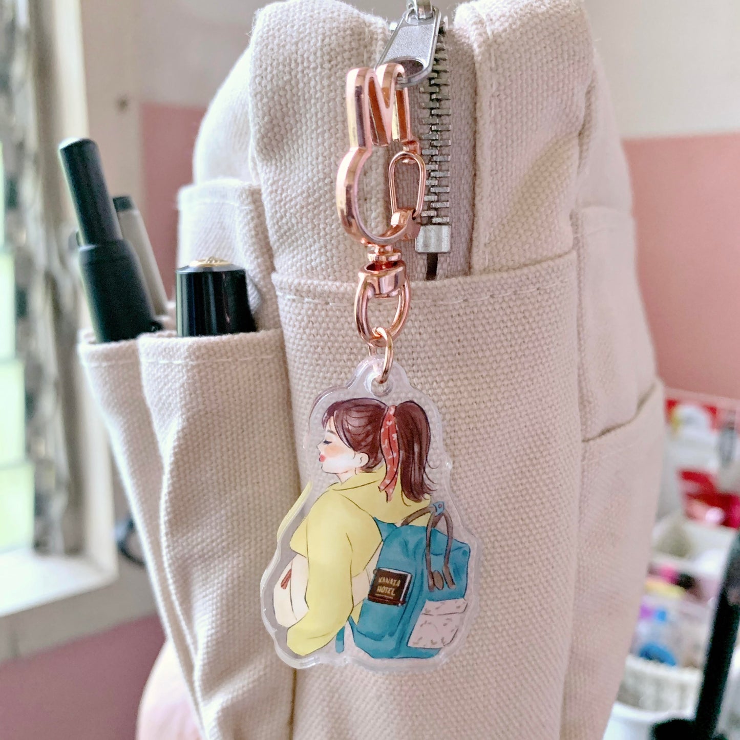 Travel Girl Keychain