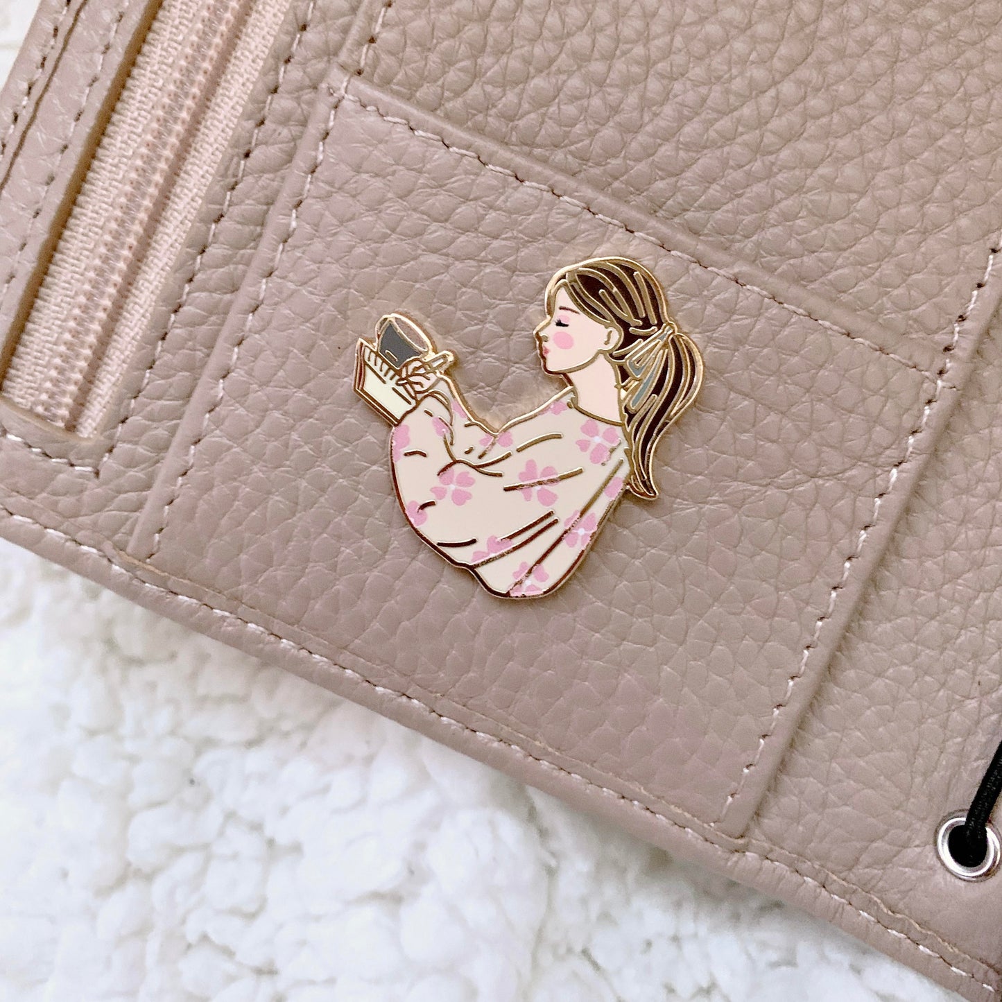 Journal Time Girl Enamel Pin